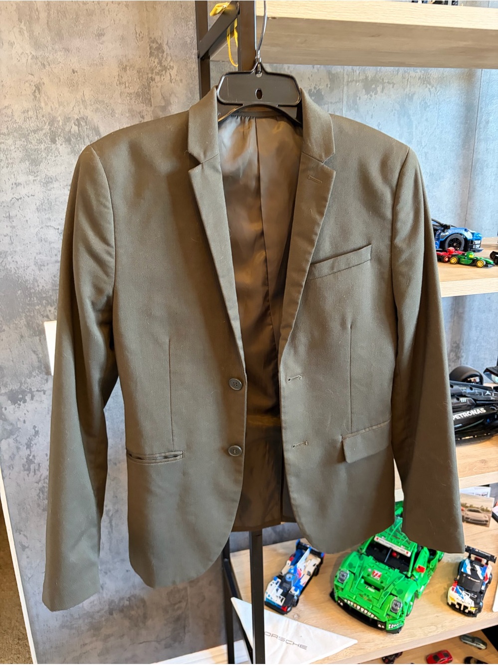 H&M Olive Blazer with Notch Lapel